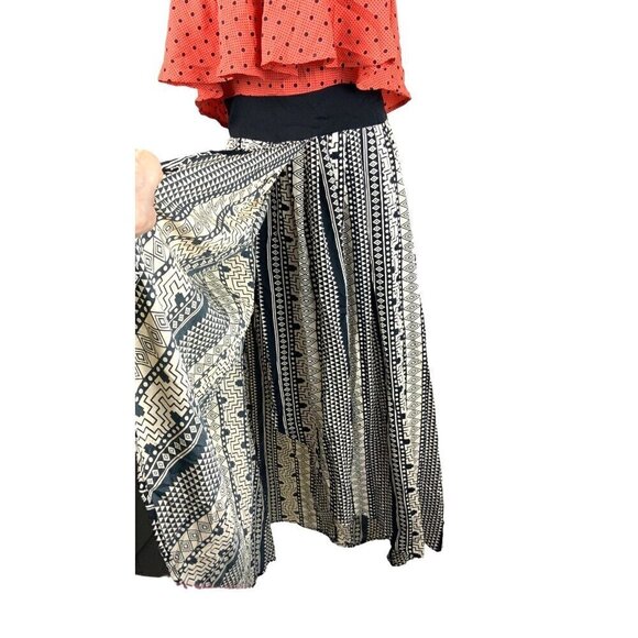 Fun & Flirt long dress women’s medium high low hem mock wrap front - Picture 2 of 8